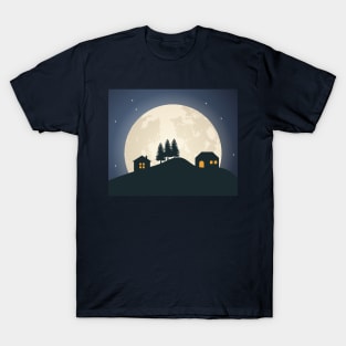 Full moon over the hill T-Shirt